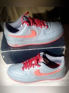 Nike Air Force 1 Premium 'Flint Varsity Red' style 318775-062 OG box